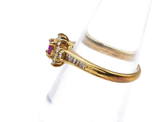 Ruby D0.24ct K18 2.7g Ring