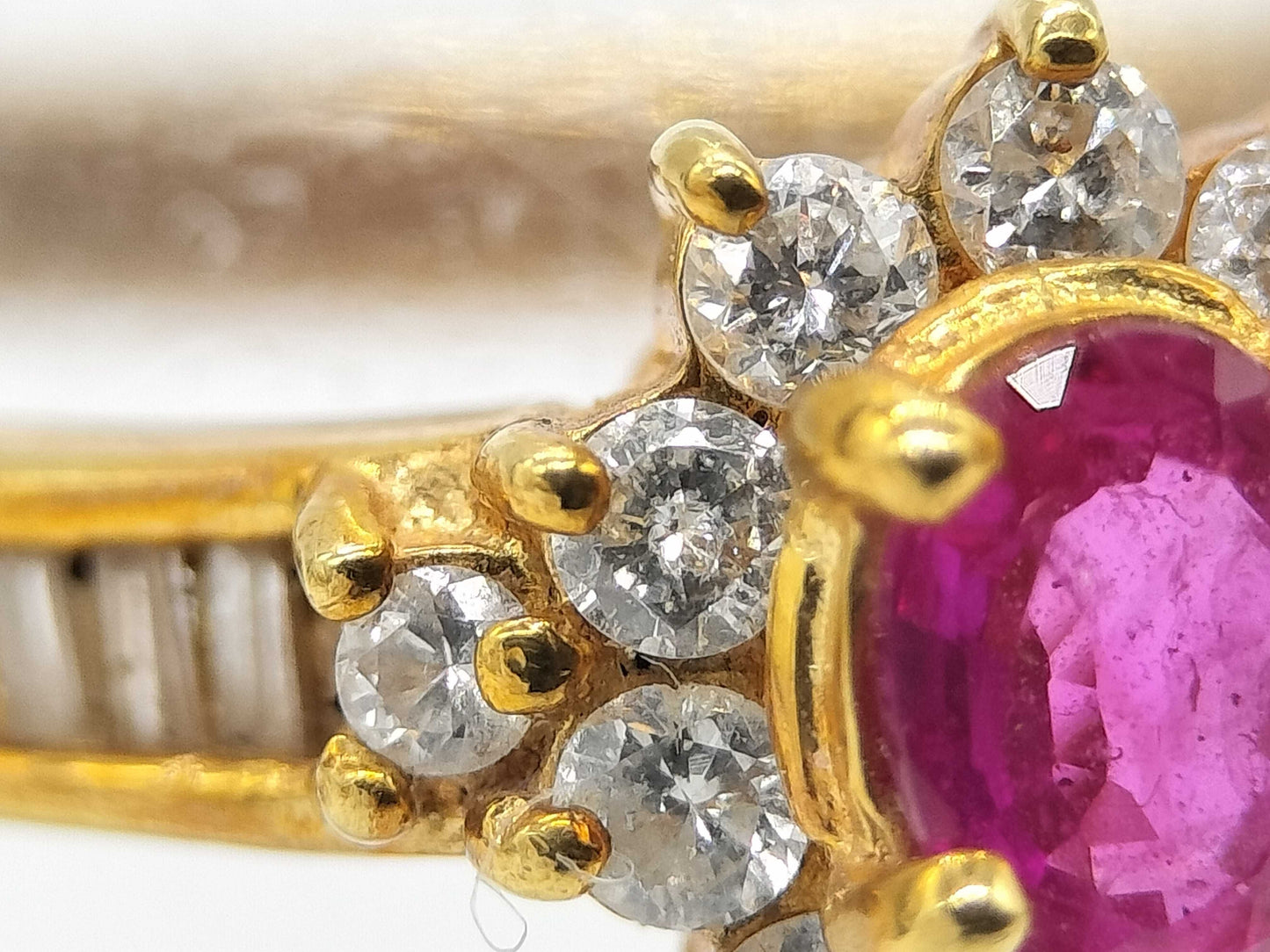 Ruby D0.24ct K18 2.7g Ring