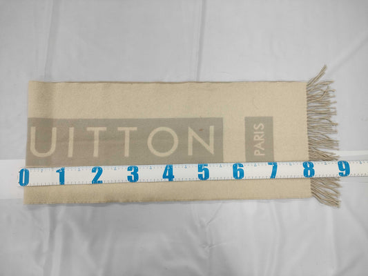LOUIS VUITTON Monogram 100% Cashmere Scarf Logo Scarf