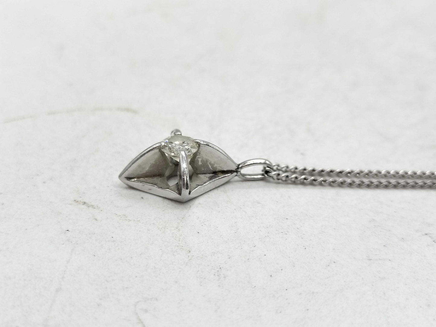 D0.19ct Pt900/Pt850 3.4g Necklace