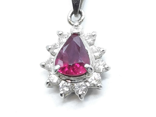 R0.41ct D0.21ct Pt850 1.1g Pendant Top