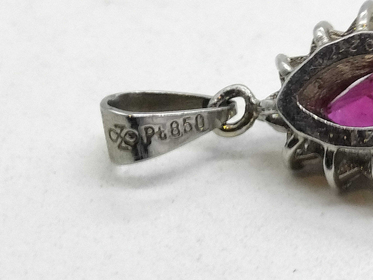 R0.41ct D0.21ct Pt850 1.1g Pendant Top