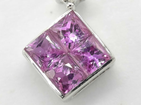 S 0.45ct D 0.01ct K18WG 1.1g Pendant Top