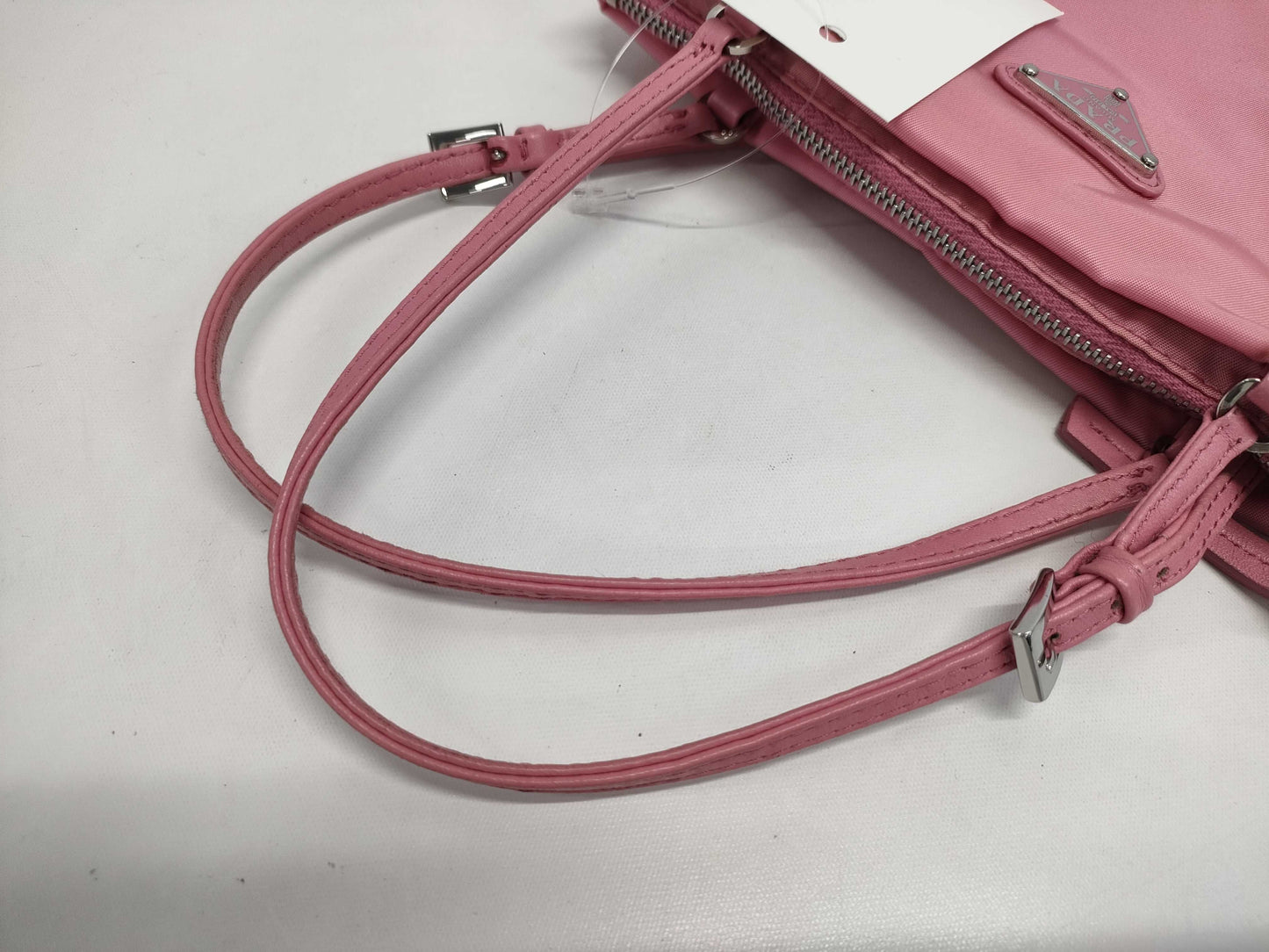 PRADA Nylon Chain Pink Handbag