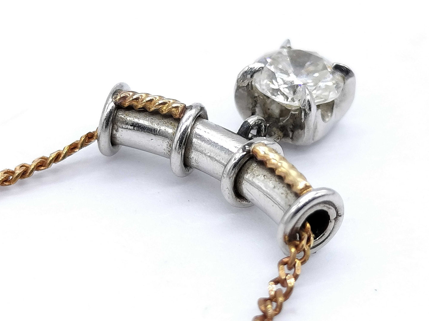 D0.273ct Pt850/K18 2.6g Necklace