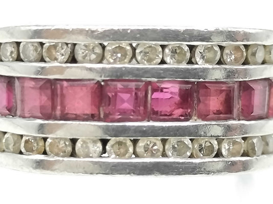 R1.21ct D0.47ct Pt900 8.2g Ring