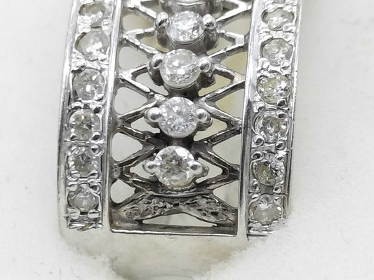 D0.42ct K18WG 3.3g Earrings