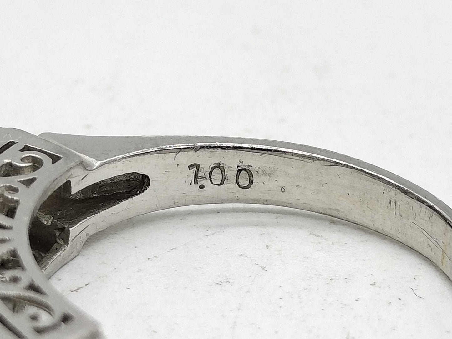 D1.00ct Pt900 6.8g Ring