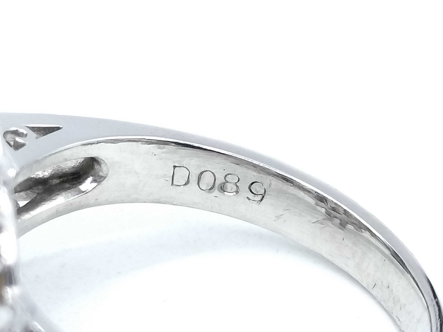 Akoya Pearl Ring, Diameter: Approx. 9.3mm, D0.89ct, Pt850, 7.8g