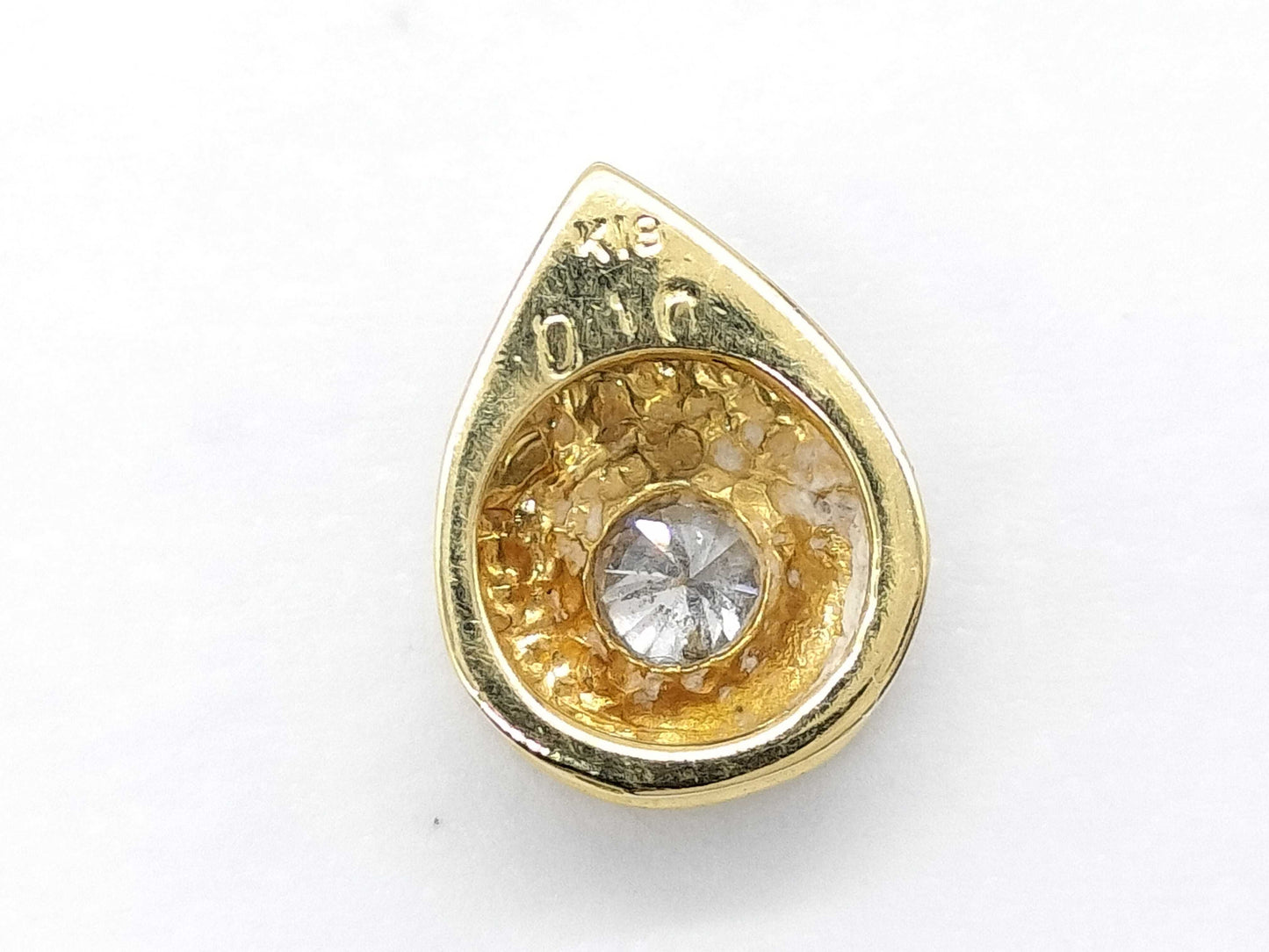 D0.10ct K18 0.9g Pendant Top