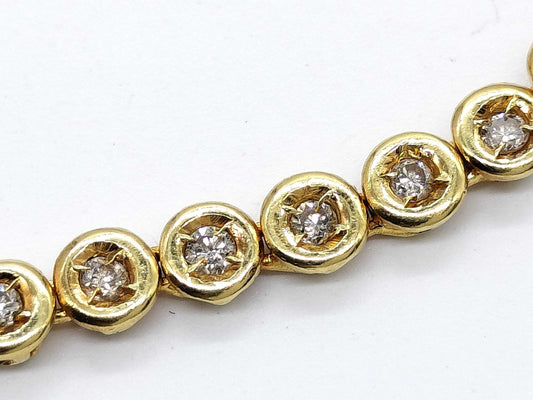 Tennis Bracelet D1.0ct K18 9.2g Bracelet/Bangle