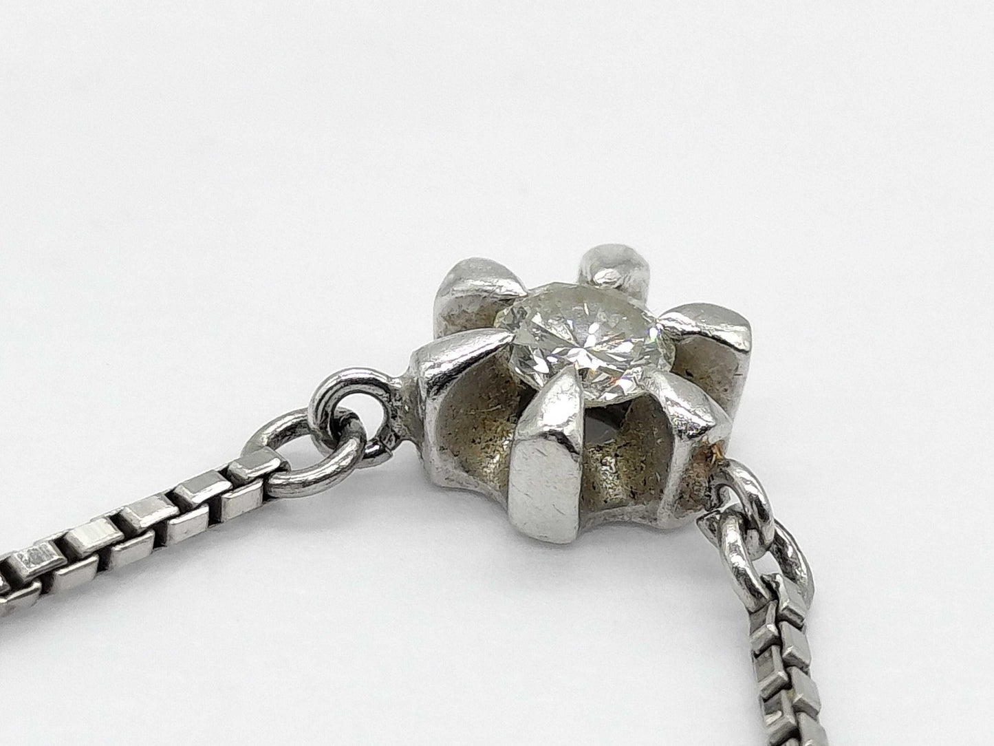D0.14ct Pt850 4.4g Necklace
