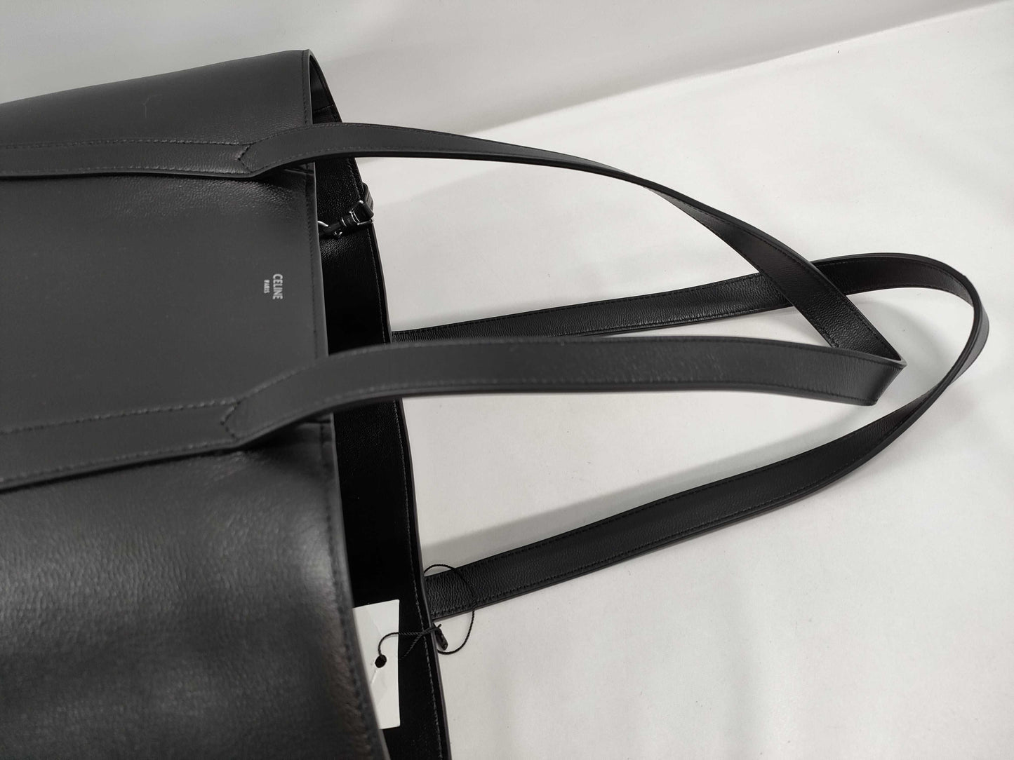 CELINE Museum Leather Tote Tagged Tote Bag