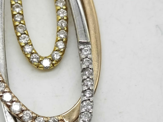 D0.30ct K18WG/K18 4.8g Necklace