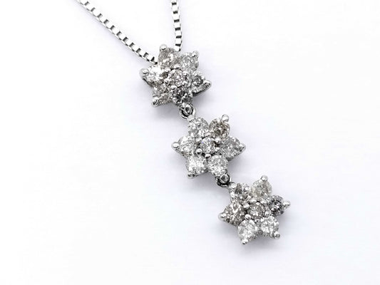 D0.30ct K14WG 1.3g Necklace