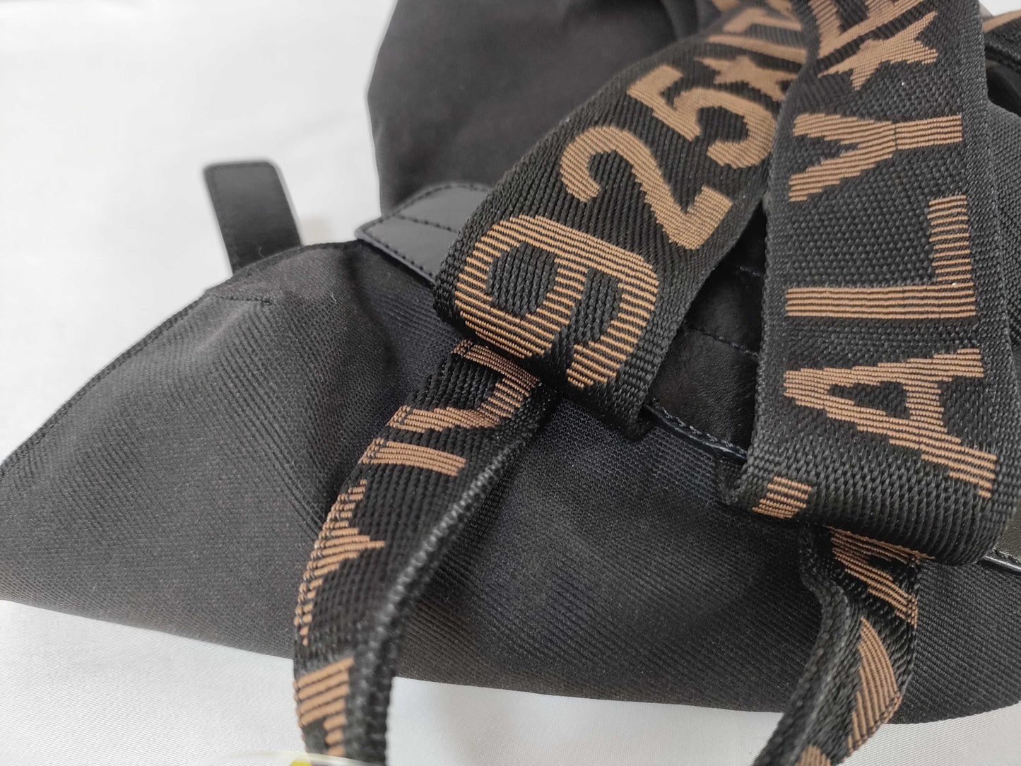 FENDI FENDI Logo Nylon Backpack Black Accessories with Pouch Rucksack