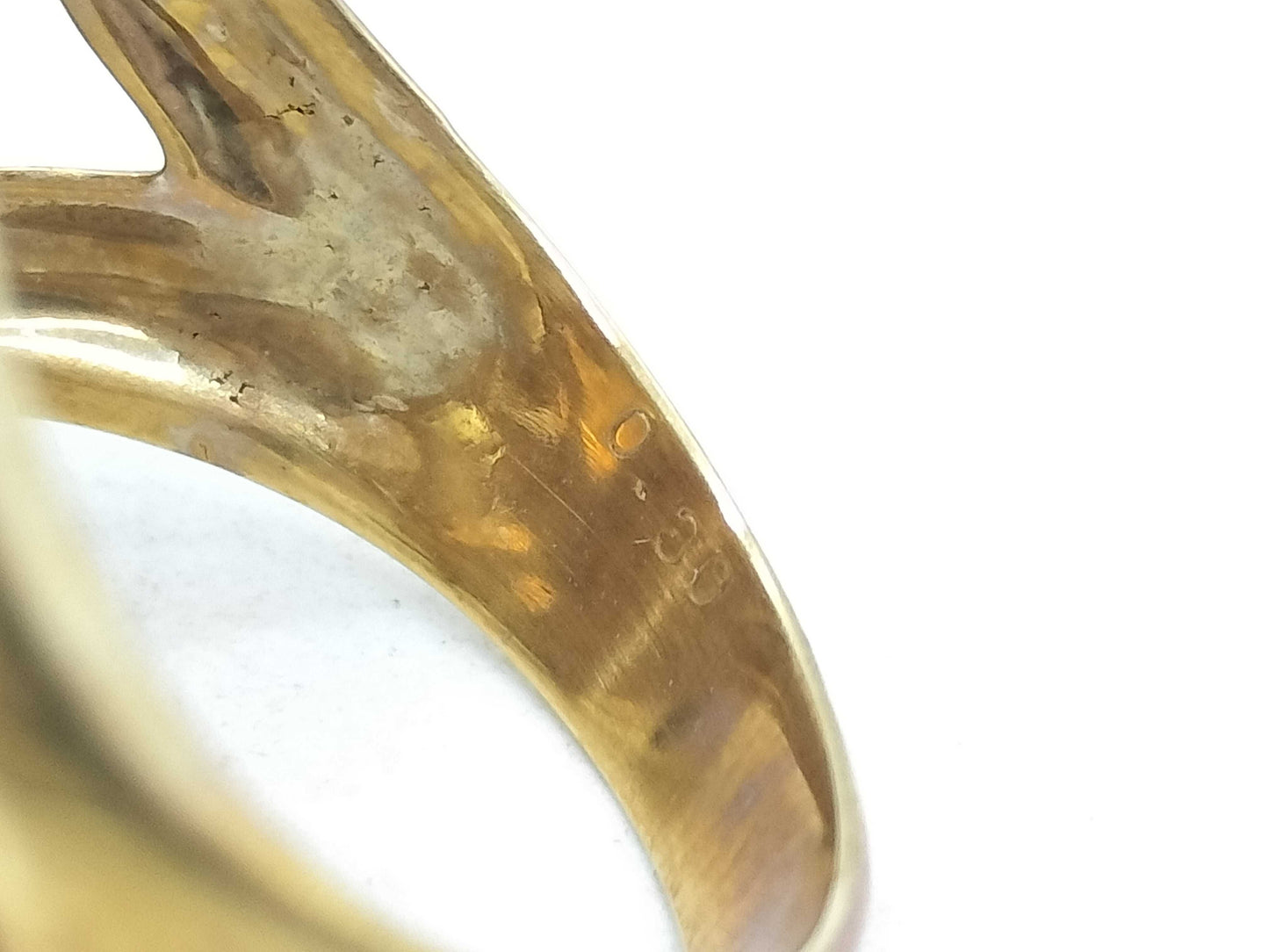 Owl motif R0.30ct D0.30ct K18 11.4g ring