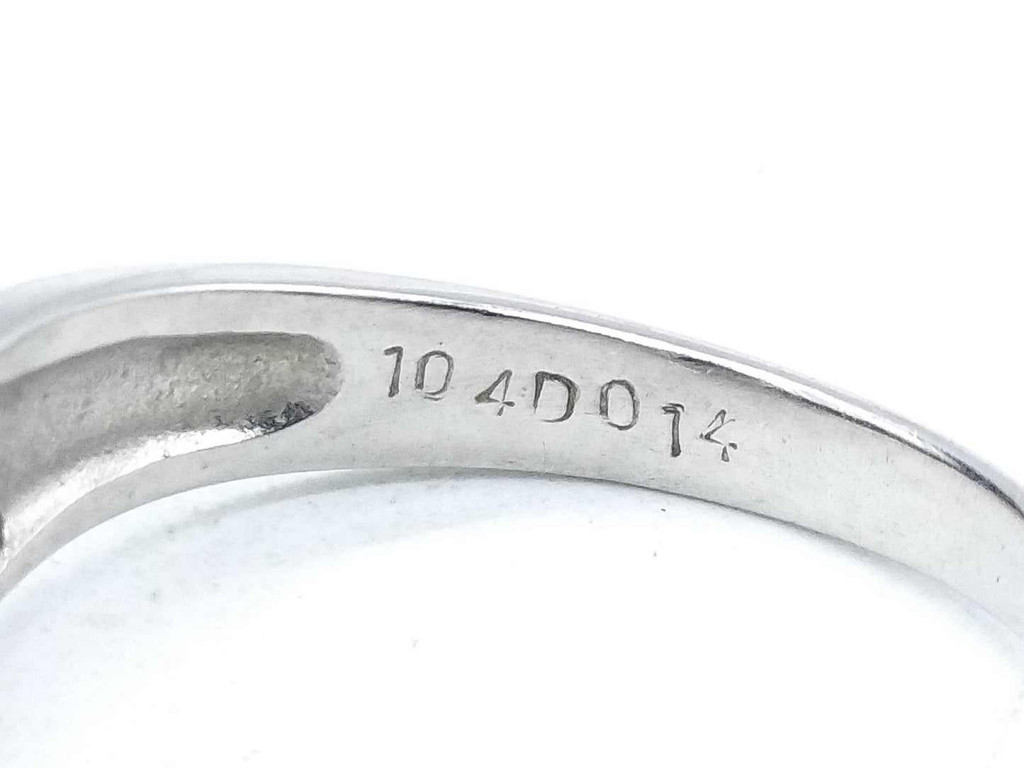 S1.04ct D0.14ct Pt850 4.4g Ring