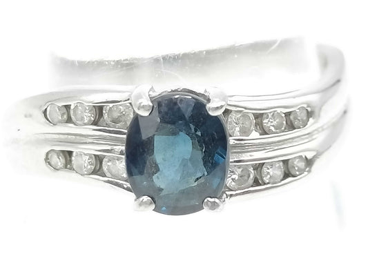 S1.04ct D0.14ct Pt850 4.4g Ring