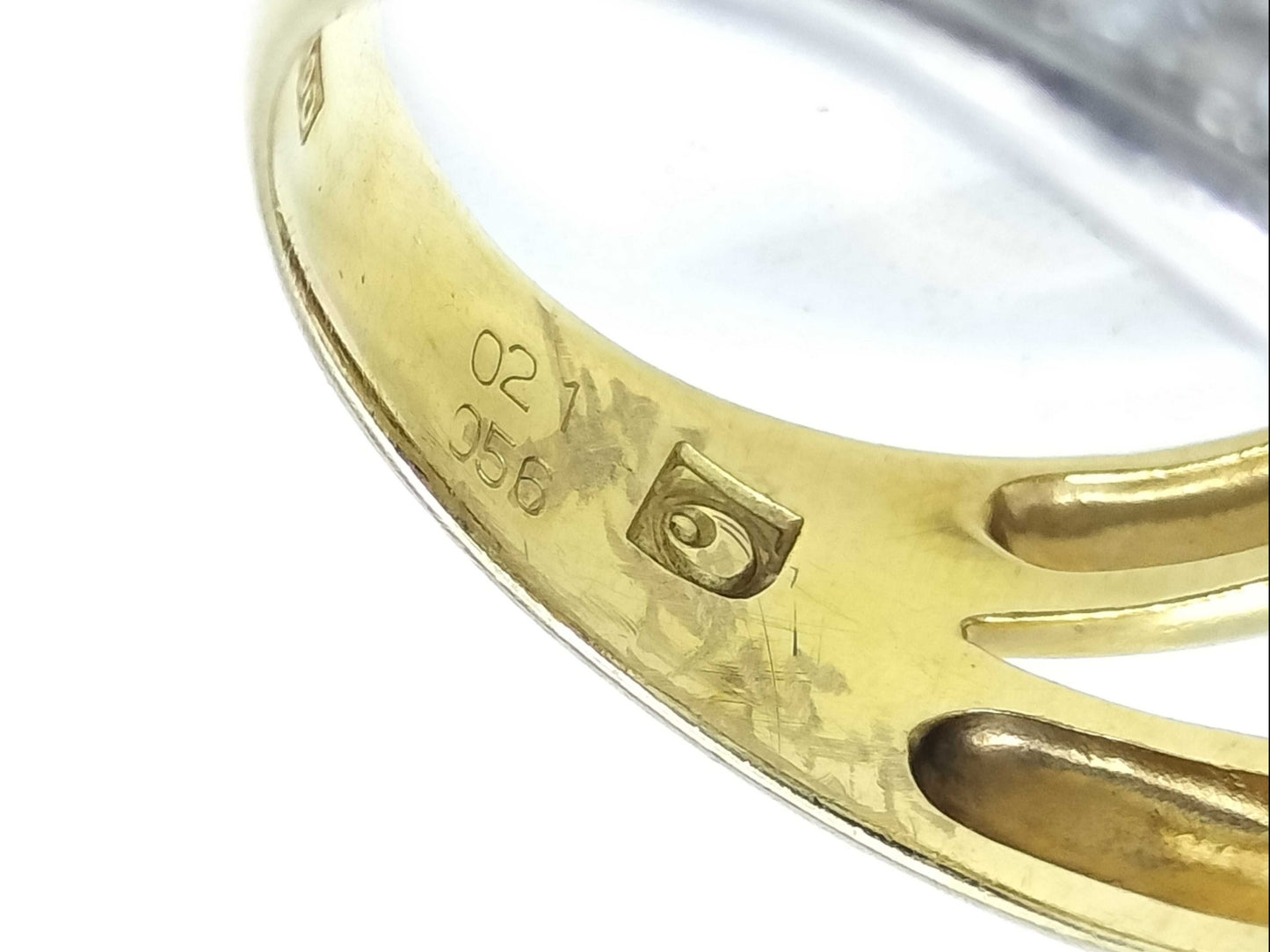 D0.21ct FD0.56ct K18/Pt900 10.2g Ring