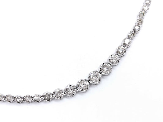 D5.00ct K18WG 13.2g Necklace