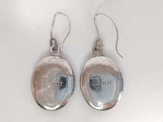 Dior Oval Locket Earrings Other Accessories