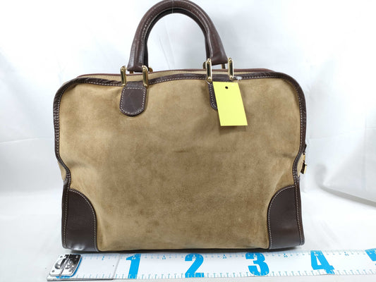 LOEWE Amazona Suede Logo Hand Boston Bag