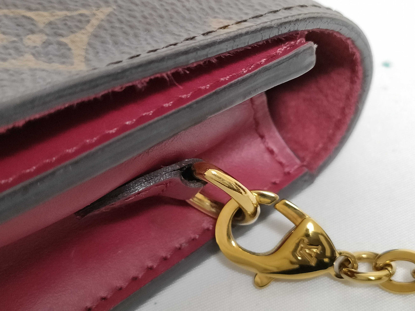 LOUIS VUITTON Monogram Portefeuille Flor Chain Shoulder Bag