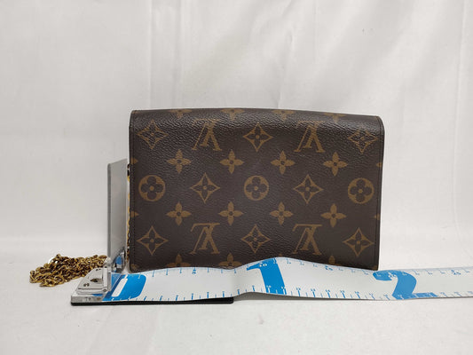 LOUIS VUITTON Monogram Portefeuille Flor Chain Shoulder Bag