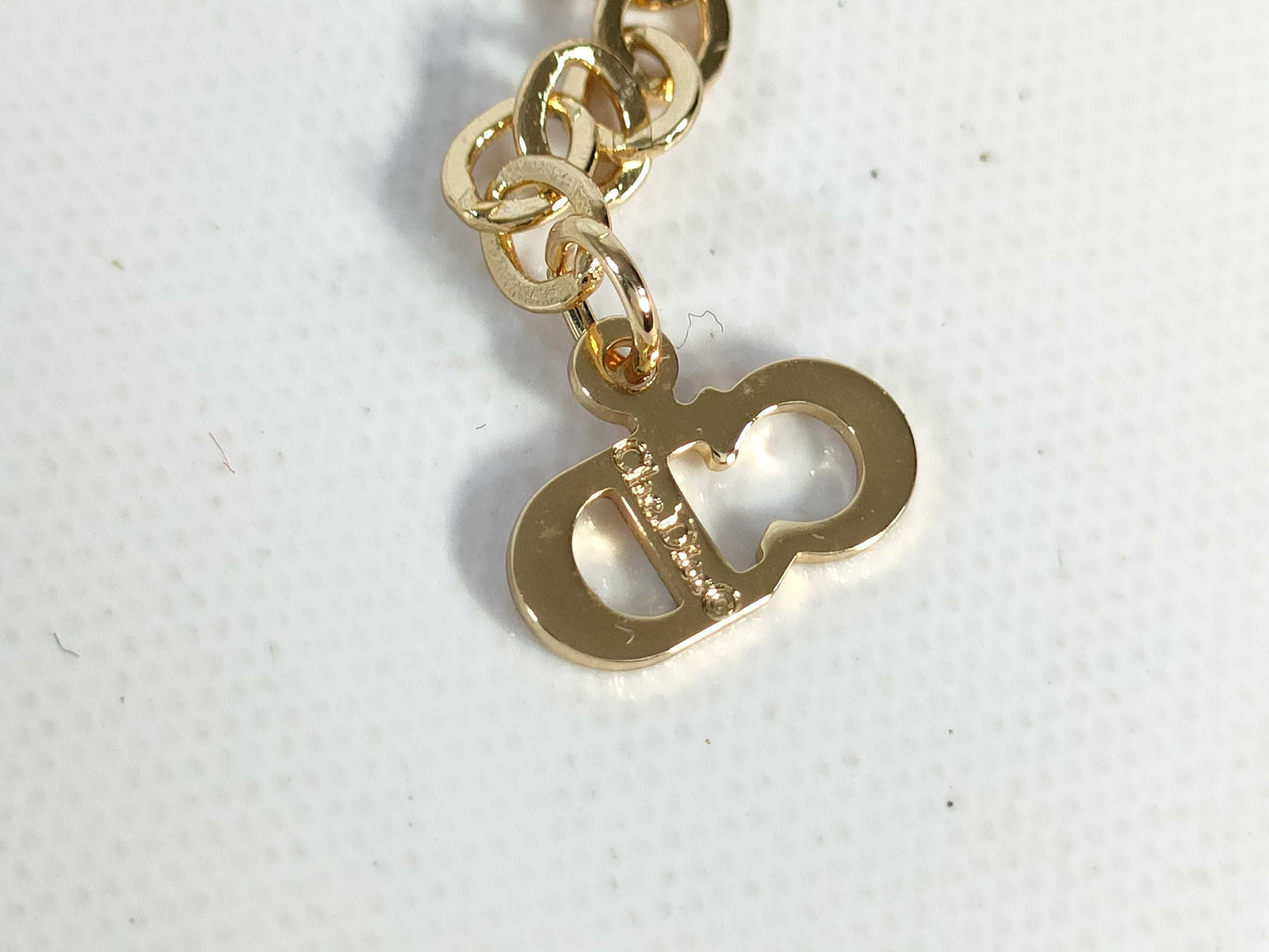 Dior logo gold necklace necklace