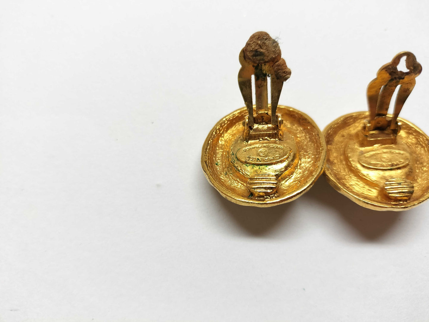 CHANEL Gold-Colored Faux Pearl Earring Set