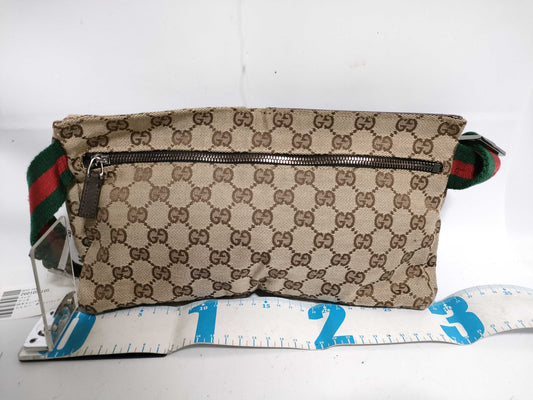 GUCCI GG Canvas Sherry Body Bag/Waist Bag