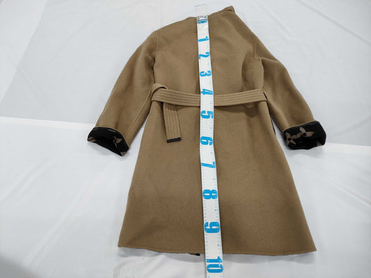 LOUIS VUITTON Belted Double Face Hooded Wrap 40 Coat