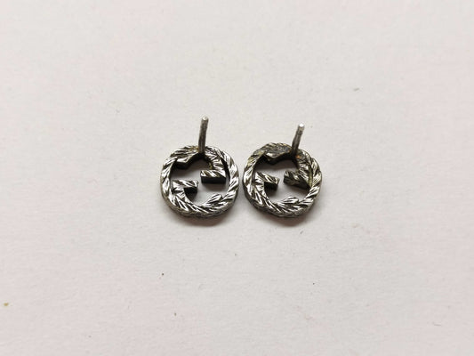 GUCCI Interlocking Earrings SV925 2.9g Earrings