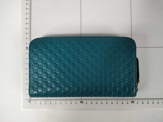 GUCCI GG Long Wallet GG Logo Blue Wallet