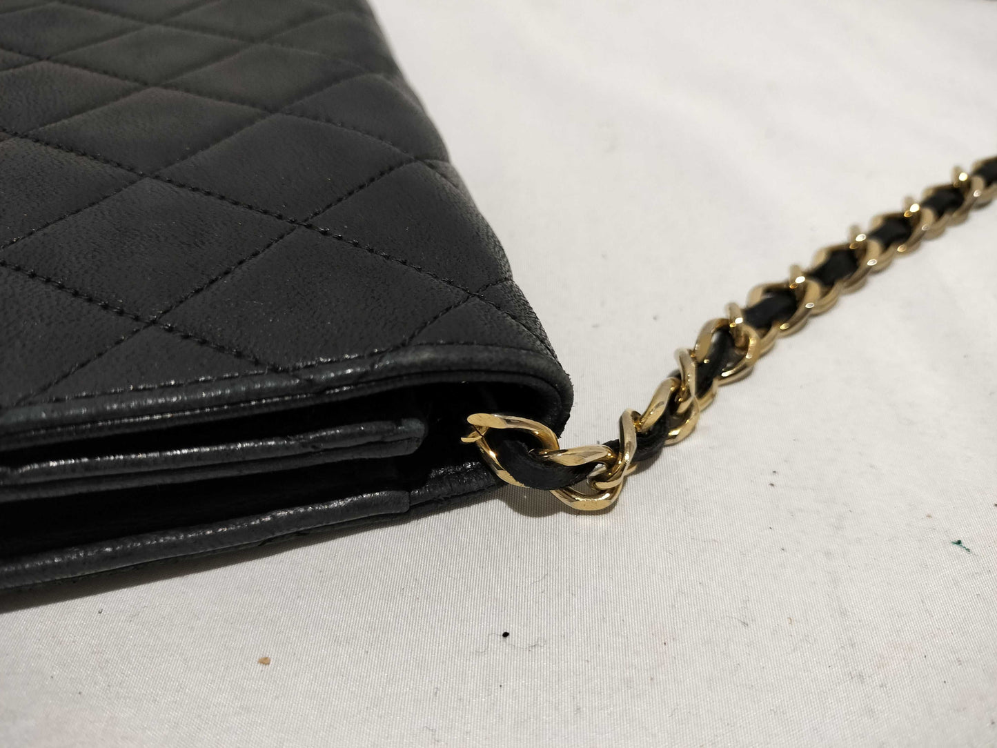CHANEL Lambskin Chain Shoulder Bag