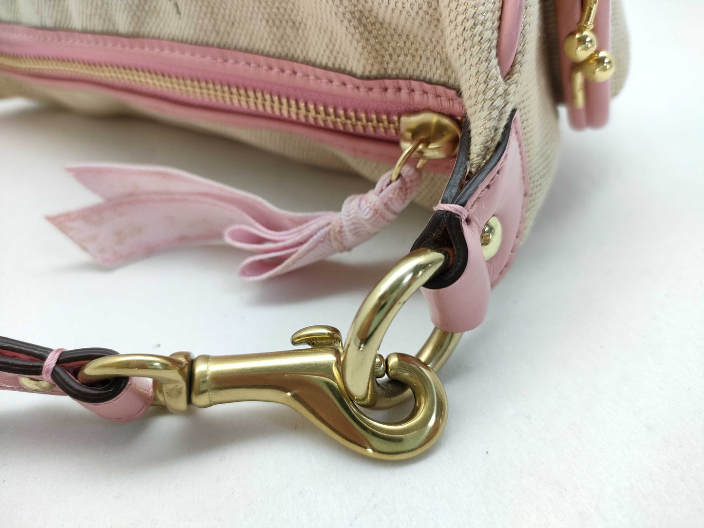 COACH 42673 Canvas Leather Logo Pouch Pouch