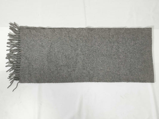 FENDI Logo Embroidered Scarf Gray Scarf