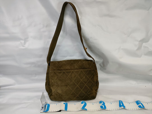 CHANEL Suede Coco Turnlock One Shoulder Shoulder Bag