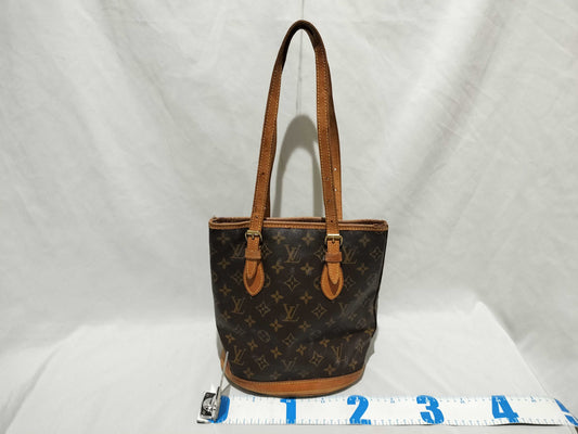 LOUIS VUITTON Monogram M42238 Petit Bucket Handbag