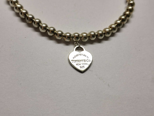 Tiffany & Co. Return to Mini Heart Bracelet, SV925, 5.8g