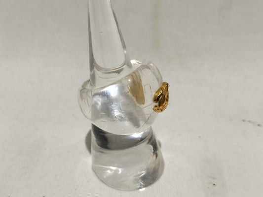 CHANEL Coco Mark Clear Plastic Ring
