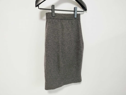CHANEL Plain Cashmere Knit Skirt