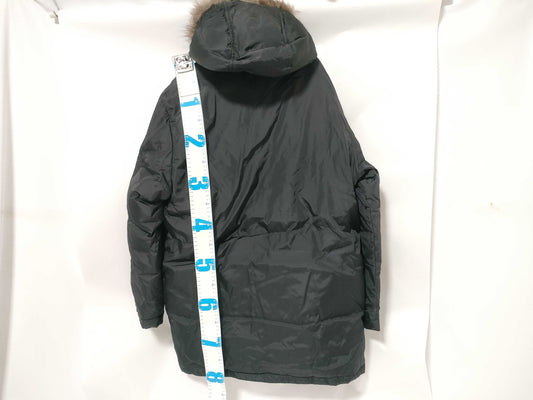 BURBERRY Black Label Down Jacket Nova Check Fur Hood Jacket