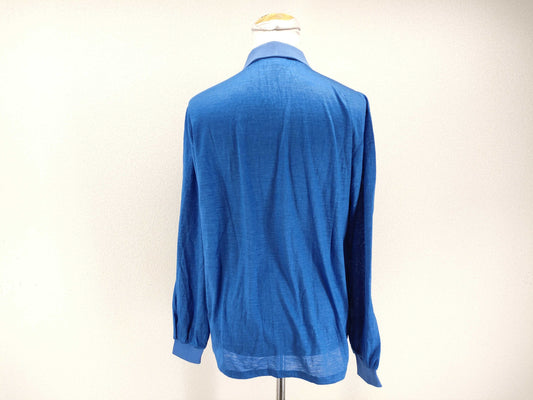 Dior blouse with floral embroidery, blue shirt