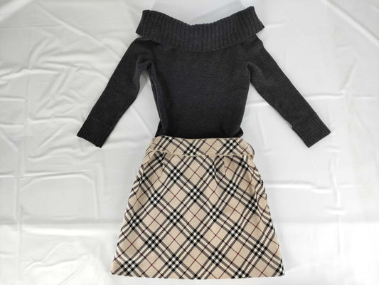 BURBERRY Blue Label Knit Dress, Nova Check, Size 38, Tag Included, Dress