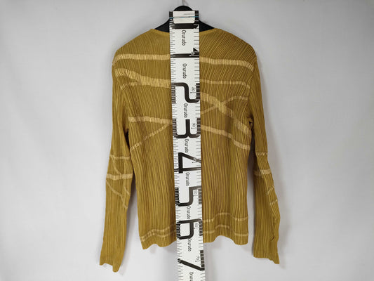 ISSEY MIYAKE Pleated Top Gold Top