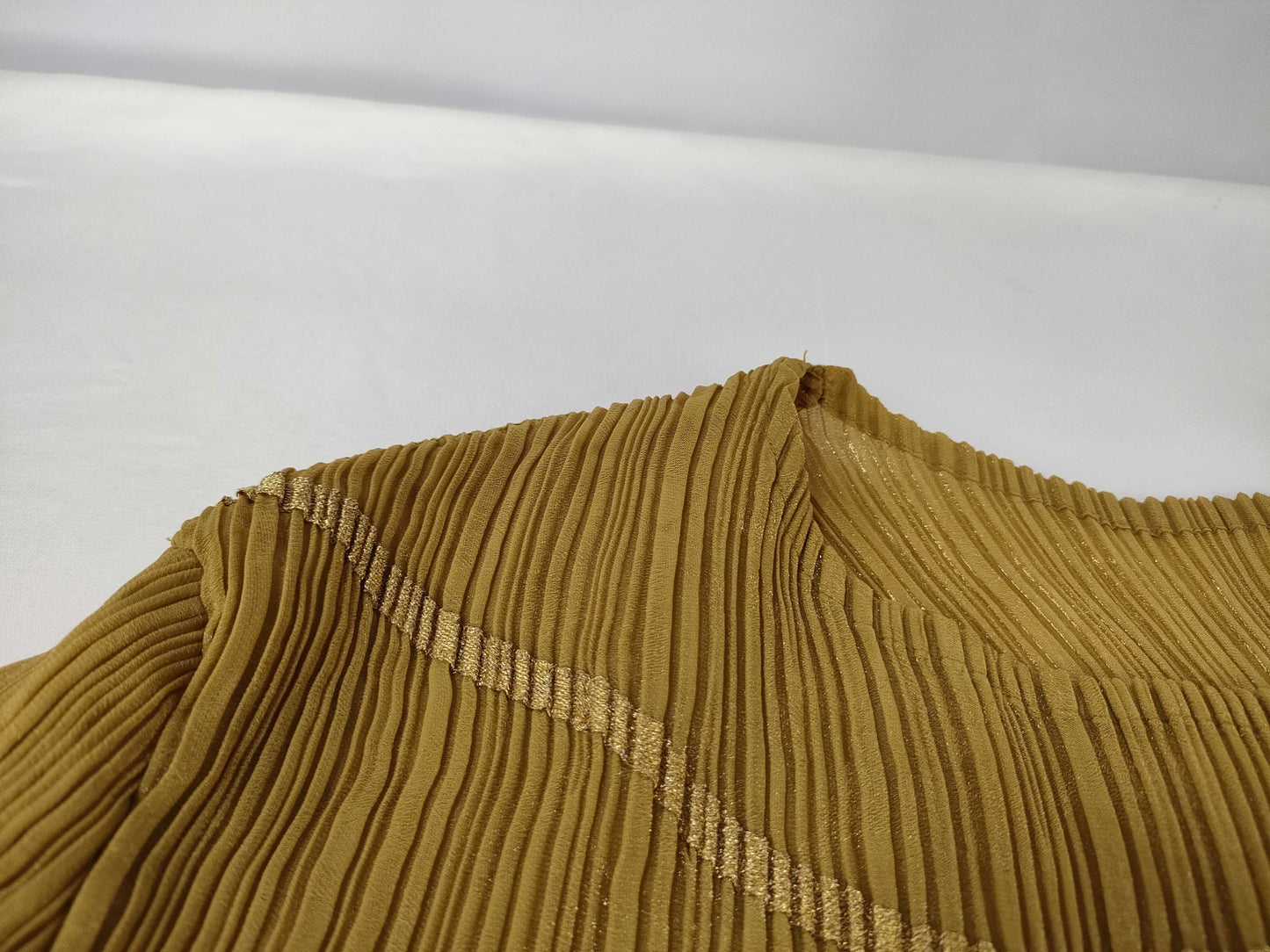 ISSEY MIYAKE Pleated Top Gold Top