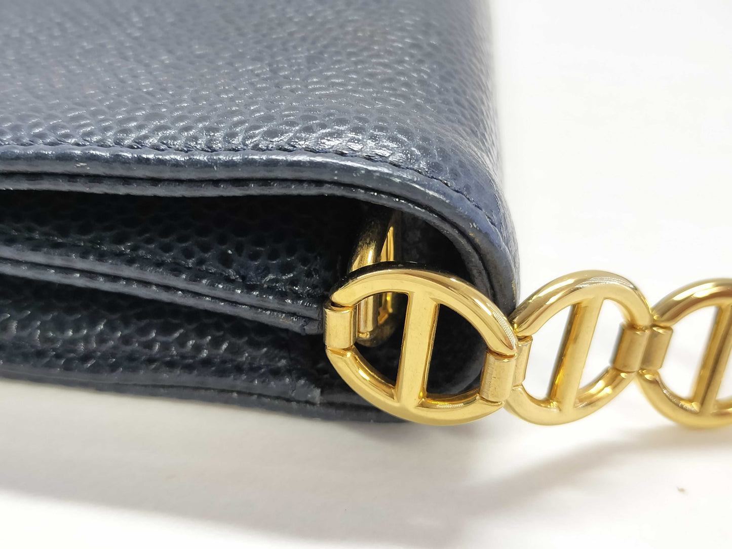 Dior Push Lock Shoulder Bag, Vintage Old Leather Shoulder Bag