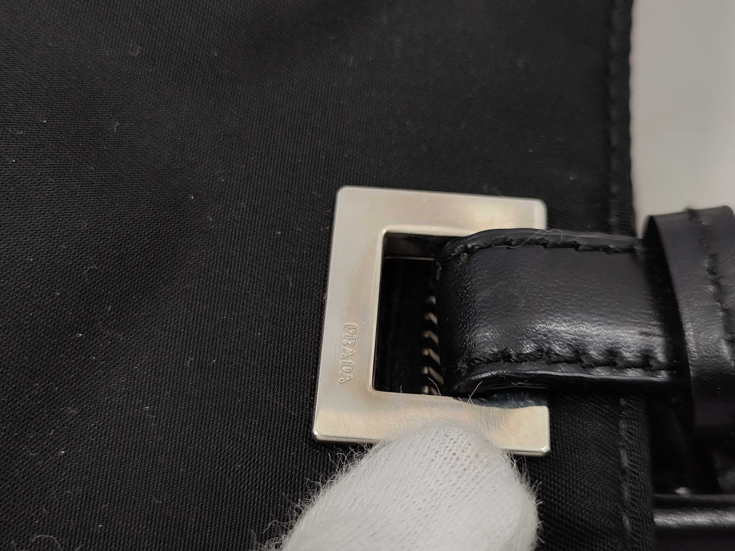 PRADA Nylon Nylon x Leather Tote Bag Tote Bag